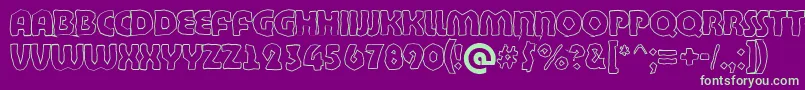 ABighaustitulbrkhll Font – Green Fonts on Purple Background