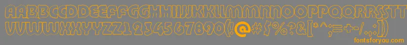 ABighaustitulbrkhll Font – Orange Fonts on Gray Background