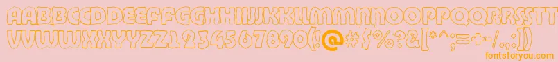ABighaustitulbrkhll Font – Orange Fonts on Pink Background