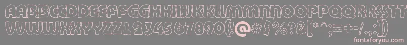 ABighaustitulbrkhll Font – Pink Fonts on Gray Background