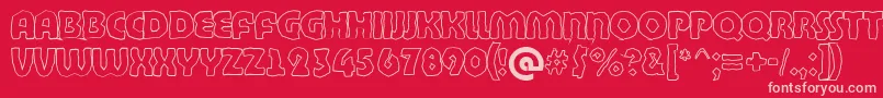 ABighaustitulbrkhll Font – Pink Fonts on Red Background