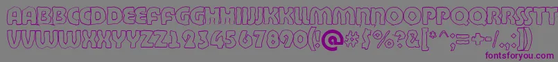 ABighaustitulbrkhll Font – Purple Fonts on Gray Background