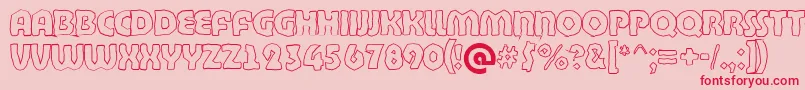 ABighaustitulbrkhll Font – Red Fonts on Pink Background