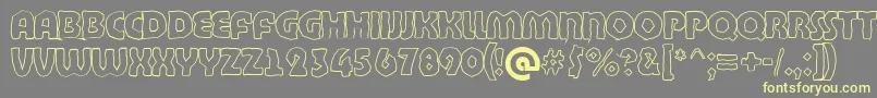 ABighaustitulbrkhll Font – Yellow Fonts on Gray Background