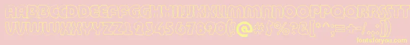 ABighaustitulbrkhll Font – Yellow Fonts on Pink Background