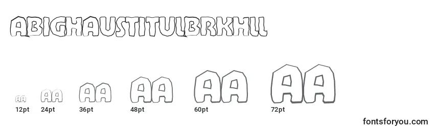 Размеры шрифта ABighaustitulbrkhll