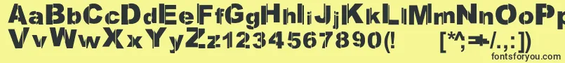 Reclaimthestreets Font – Black Fonts on Yellow Background