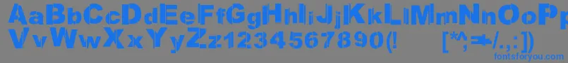 Reclaimthestreets Font – Blue Fonts on Gray Background