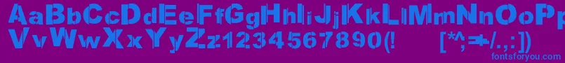 Reclaimthestreets Font – Blue Fonts on Purple Background