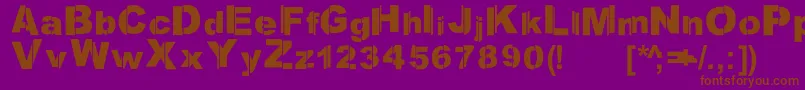 Reclaimthestreets Font – Brown Fonts on Purple Background