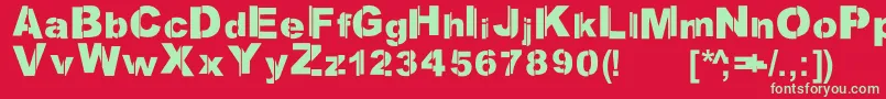 Reclaimthestreets Font – Green Fonts on Red Background
