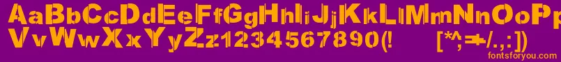 Reclaimthestreets Font – Orange Fonts on Purple Background