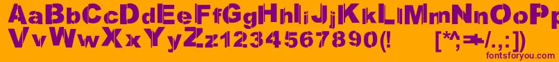 Reclaimthestreets Font – Purple Fonts on Orange Background