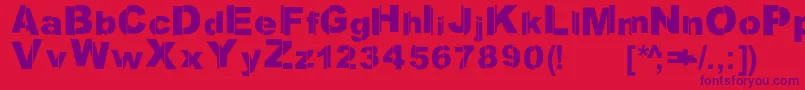 Reclaimthestreets Font – Purple Fonts on Red Background