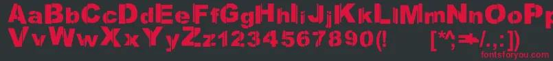 Reclaimthestreets Font – Red Fonts on Black Background