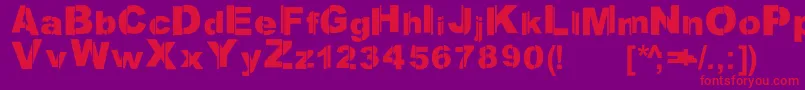 Reclaimthestreets Font – Red Fonts on Purple Background