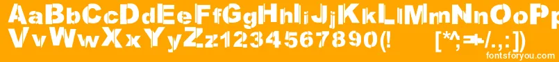 Reclaimthestreets Font – White Fonts on Orange Background