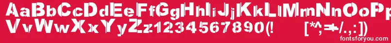 Reclaimthestreets Font – White Fonts on Red Background