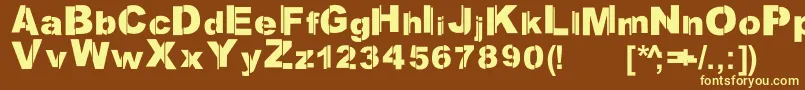Reclaimthestreets Font – Yellow Fonts on Brown Background