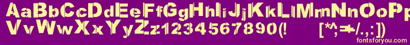 Reclaimthestreets Font – Yellow Fonts on Purple Background