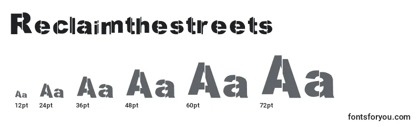 Reclaimthestreets Font Sizes