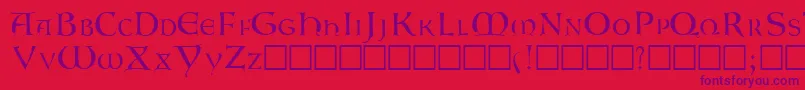 Lombardic Font – Purple Fonts on Red Background