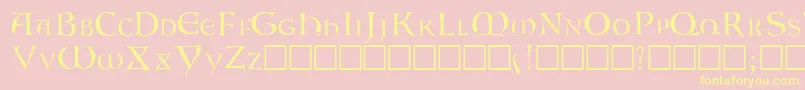 Lombardic Font – Yellow Fonts on Pink Background