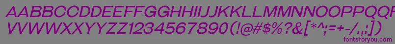 GalderglynnTitlingBkIt-Schriftart – Violette Schriften auf grauem Hintergrund
