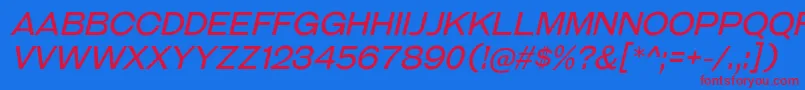 GalderglynnTitlingBkIt Font – Red Fonts on Blue Background