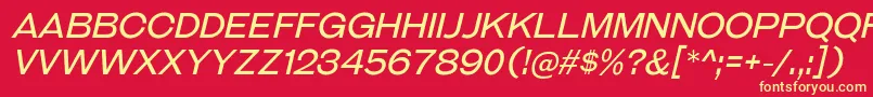 GalderglynnTitlingBkIt Font – Yellow Fonts on Red Background