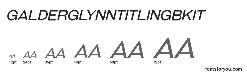 GalderglynnTitlingBkIt Font Sizes