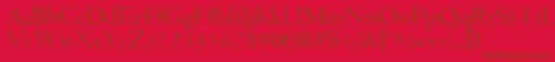 fuente CentuslhRegular – Fuentes Marrones Sobre Fondo Rojo