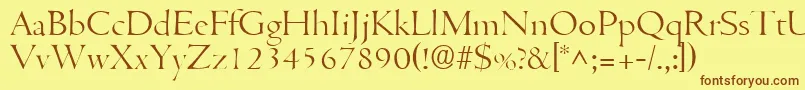 CentuslhRegular Font – Brown Fonts on Yellow Background