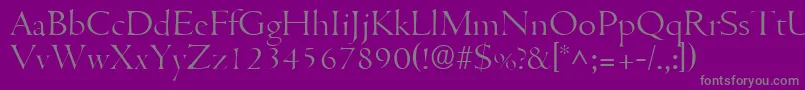 CentuslhRegular-Schriftart – Graue Schriften auf violettem Hintergrund