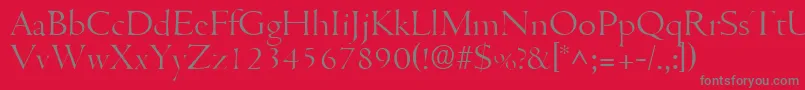 CentuslhRegular Font – Gray Fonts on Red Background