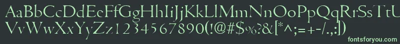 CentuslhRegular Font – Green Fonts on Black Background