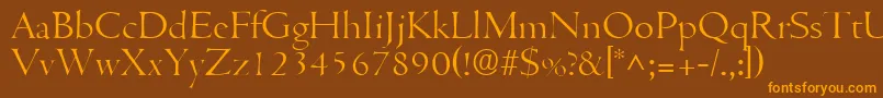 CentuslhRegular Font – Orange Fonts on Brown Background