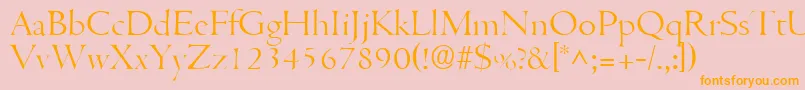 CentuslhRegular Font – Orange Fonts on Pink Background