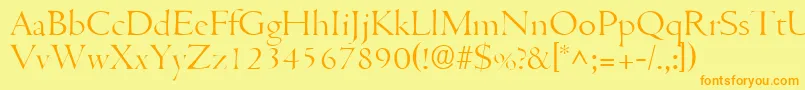 CentuslhRegular Font – Orange Fonts on Yellow Background