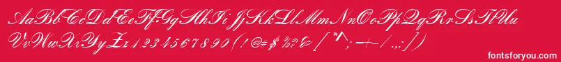 RomanticaSc Font – White Fonts on Red Background