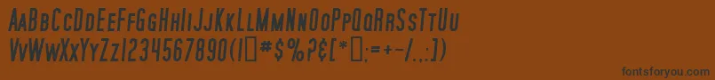 SfMoviePosterBoldItalic Font – Black Fonts on Brown Background