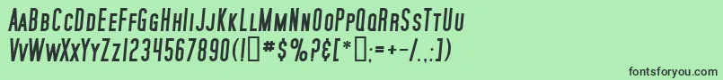 SfMoviePosterBoldItalic Font – Black Fonts on Green Background