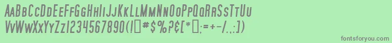 SfMoviePosterBoldItalic Font – Gray Fonts on Green Background