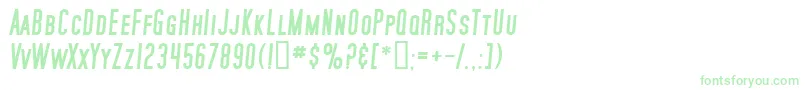 SfMoviePosterBoldItalic Font – Green Fonts on White Background