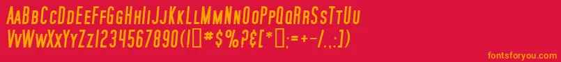 SfMoviePosterBoldItalic Font – Orange Fonts on Red Background
