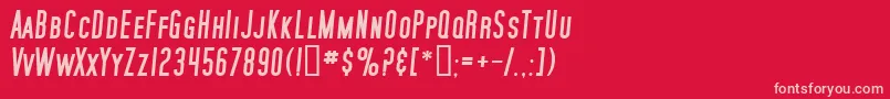 Шрифт SfMoviePosterBoldItalic – розовые шрифты на красном фоне
