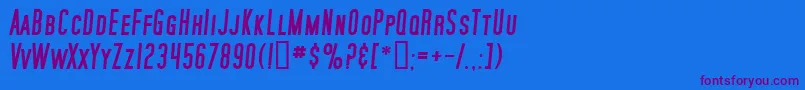 SfMoviePosterBoldItalic Font – Purple Fonts on Blue Background