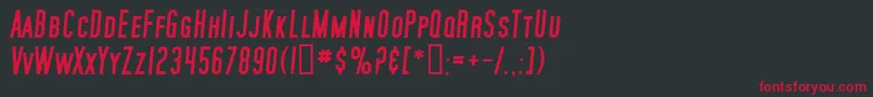 SfMoviePosterBoldItalic Font – Red Fonts on Black Background