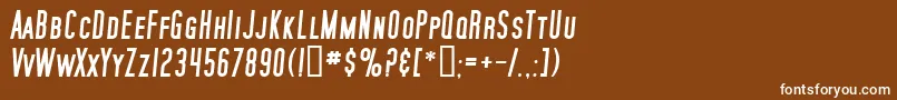SfMoviePosterBoldItalic Font – White Fonts on Brown Background
