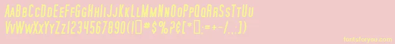 SfMoviePosterBoldItalic Font – Yellow Fonts on Pink Background